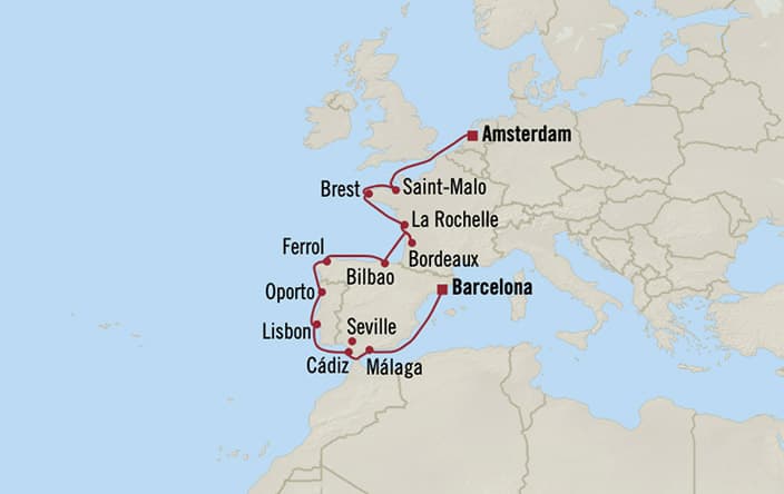 ijzer Onzin Arbeid Oceania Cruises 14-days from Amsterdam, Netherlands to Barcelona, Spain