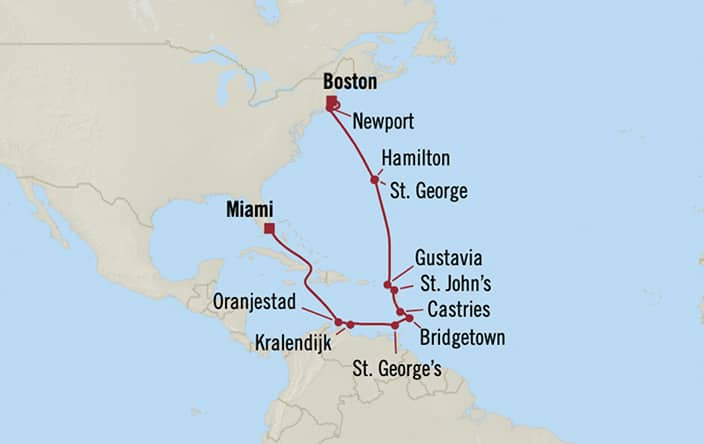 cruises from miami to boston