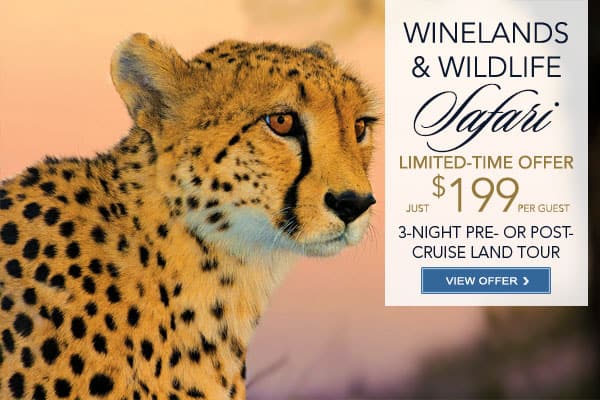 Winelands & Wildlife Safari |                                    Limited-Time Offer | 3-Night Pre- or                                    Post-Cruise Program