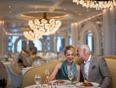 Oceania Cruises Couple in Grand Dining Room on Vista